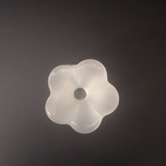 VTG Original Walther Clear & Frosted Glass Candle Holder w/ Tulip Shape Stem - Picture 3 of 3